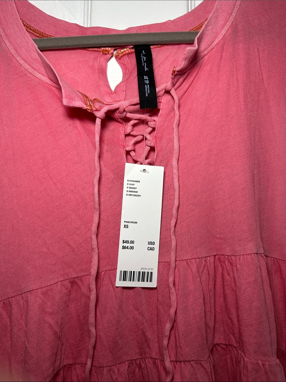 Urban Outfitters Rose Lace-Up Tiered Ruffle romper - Picture 3 of 4